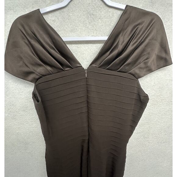 Roland Nivelais Size 10 Hourglass Hourglass Brown Formal 100% Silk - Picture 5 of 10